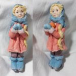 Ватная Игрушка. Девочка с апельсином.