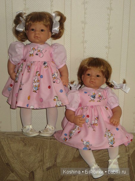 Я сшила платья близнецам Lee Middleton doll