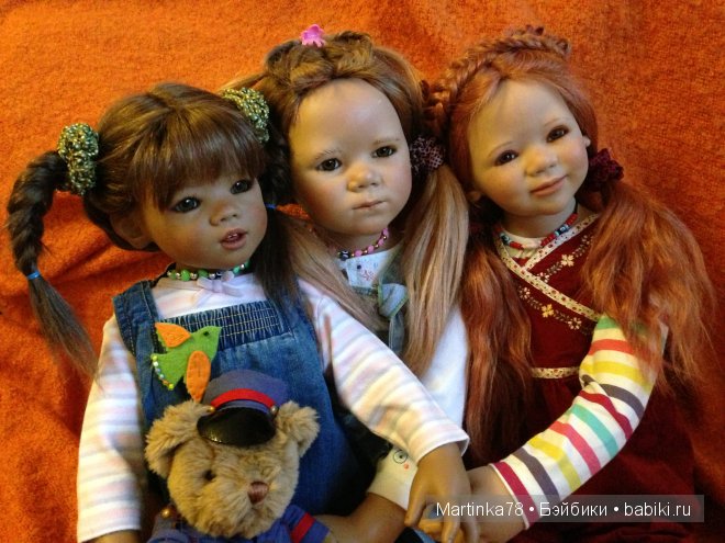 Счастливы вместе! Ива, Ленка и Мунира от Annette Himstedt