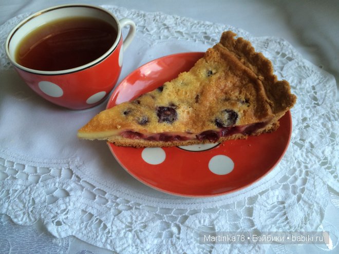 Вишневый пирог "Улыбка Барбарика" - рецепт с пошаговыми фото