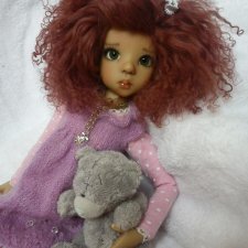 Продам парик из шкуры ламы для кукол формата МСД размер 7-8(21см)