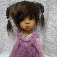 Продам парик из шкуры козочки для кукол формата МСД размер 7-8(20-21см)«Озорная девчонка»