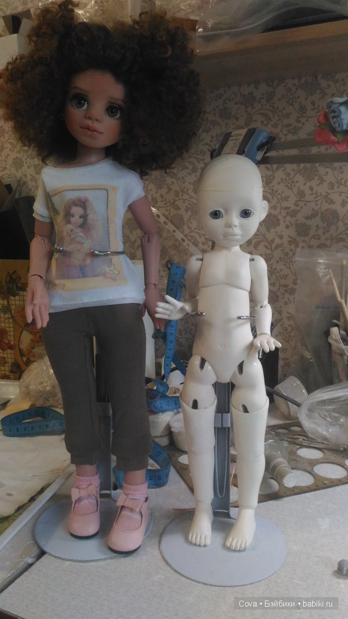 Шарнирная кукла Машуля,часть 4. Работа над мастер моделью кипит