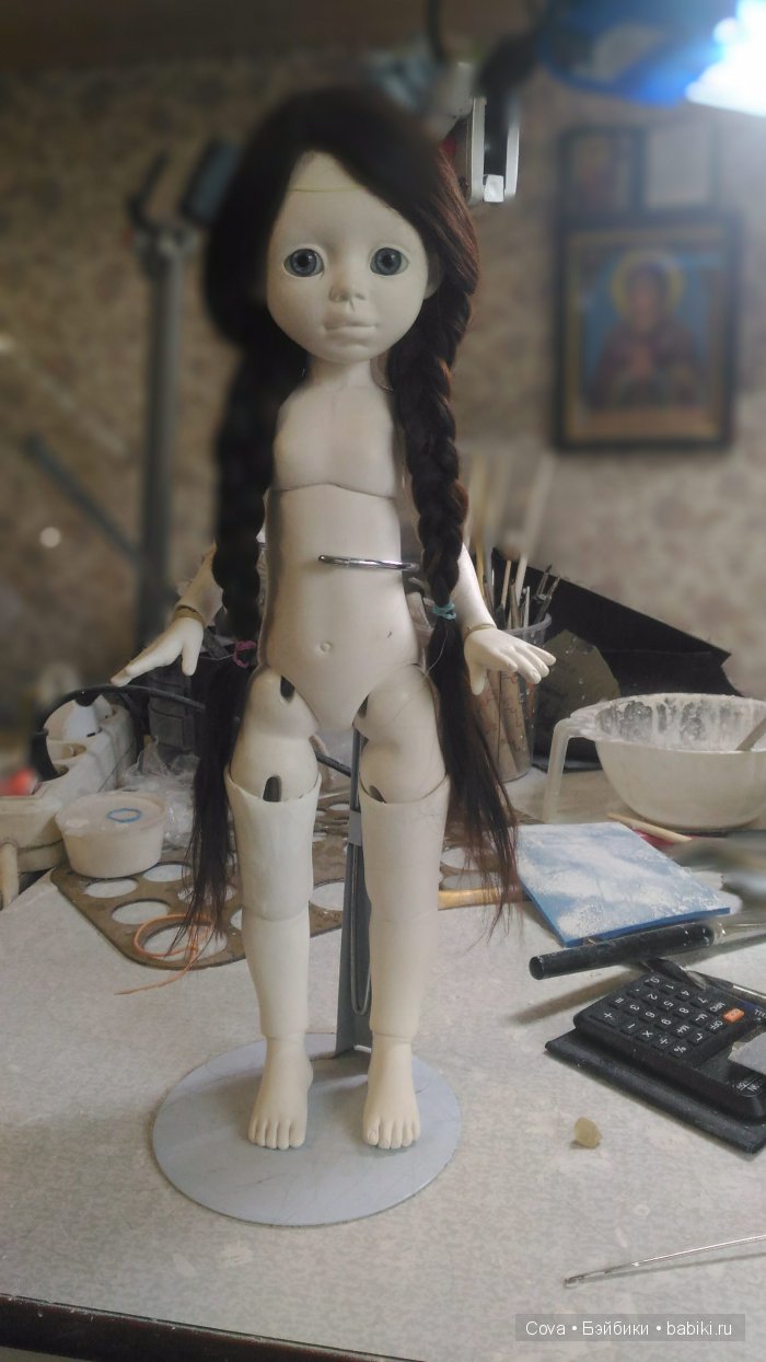 Шарнирная кукла Машуля,часть 4. Работа над мастер моделью кипит (фото 5)