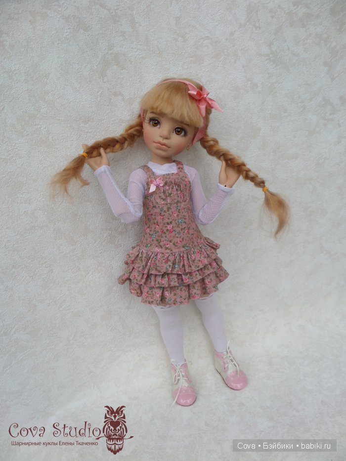 Авторская шарнирная кукла Марьянка, осенний образ (фото 4)