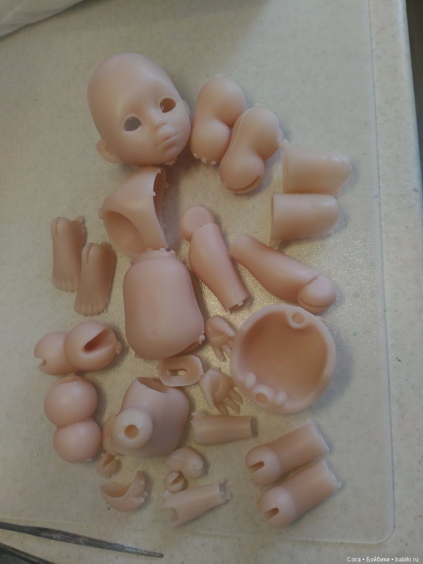 Не много Дашулек в ленту — Авторские шарнирные куклы своими руками: лепка