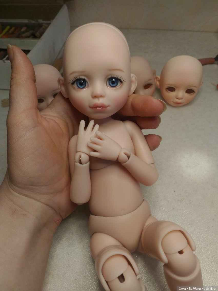 Не много Дашулек в ленту — Авторские шарнирные куклы своими руками: лепка (фото 3)