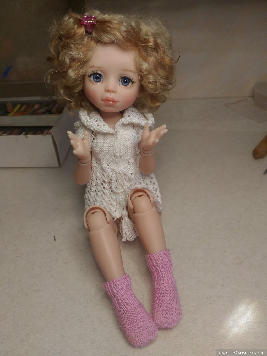 Не много Дашулек в ленту — Авторские шарнирные куклы своими руками: лепка (фото 7)