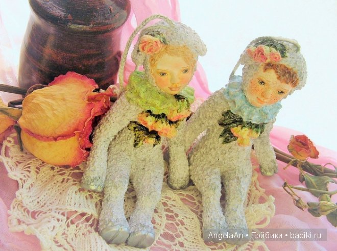 Мои авторские куклы тедди долл, девочки-овечки (фото 3)
