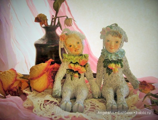Мои авторские куклы тедди долл, девочки-овечки (фото 2)