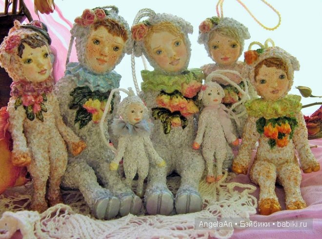 Мои авторские куклы тедди долл, девочки-овечки