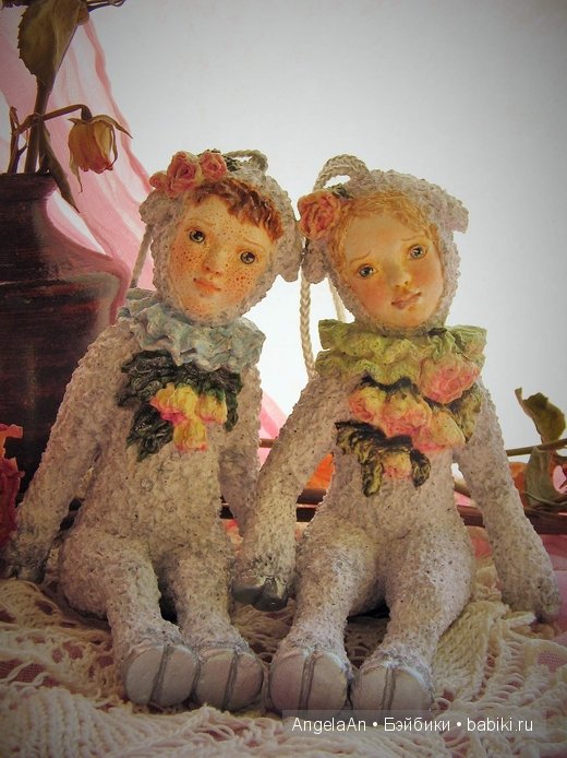 Мои авторские куклы тедди долл, девочки-овечки