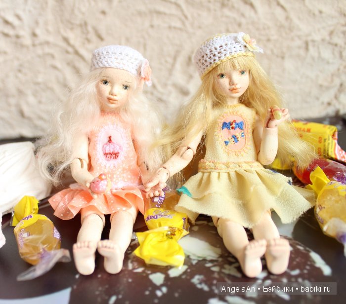 Зефирка и Карамелька. Шарнирные куклы, много фото