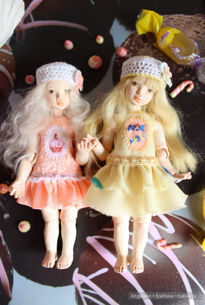 Зефирка и Карамелька. Шарнирные куклы, много фото