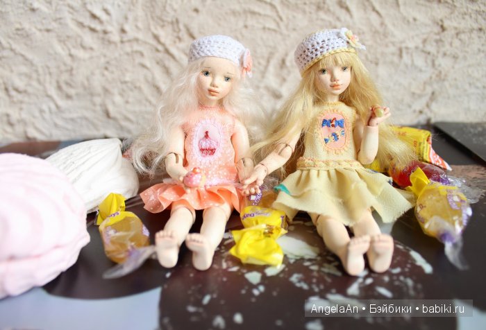 Зефирка и Карамелька. Шарнирные куклы, много фото