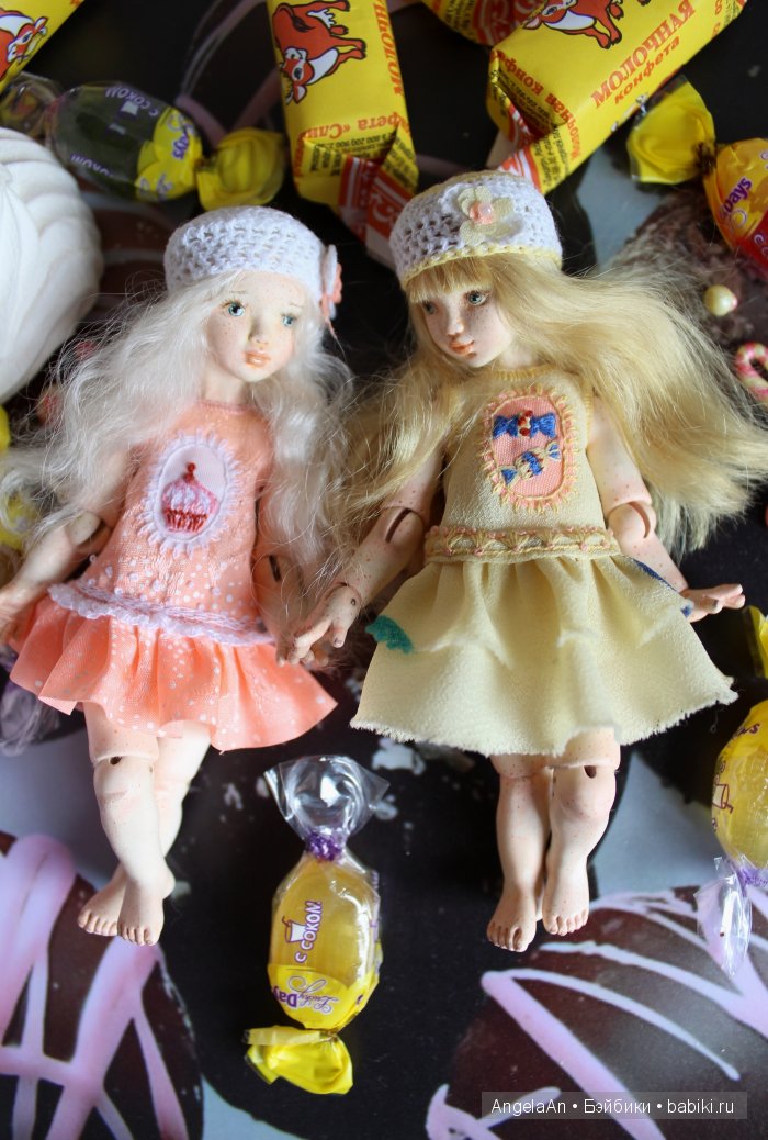 Зефирка и Карамелька. Шарнирные куклы, много фото