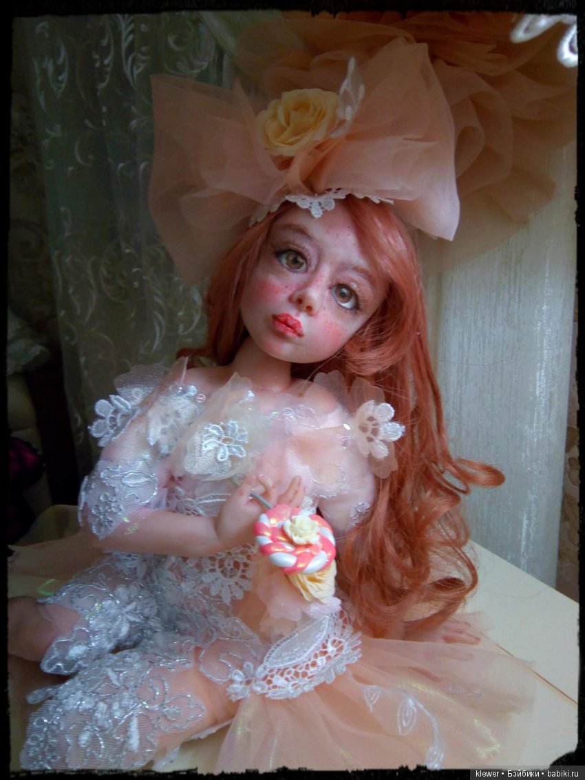 авторская кукла Натальи Михаелян, полимерная глина.