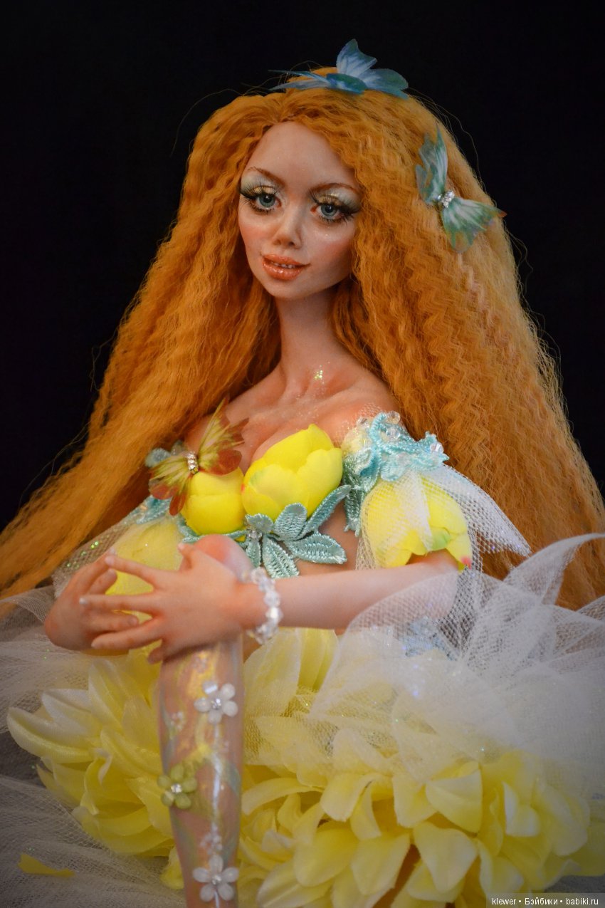 авторская кукла Натальи Михаелян, полимерная глина.