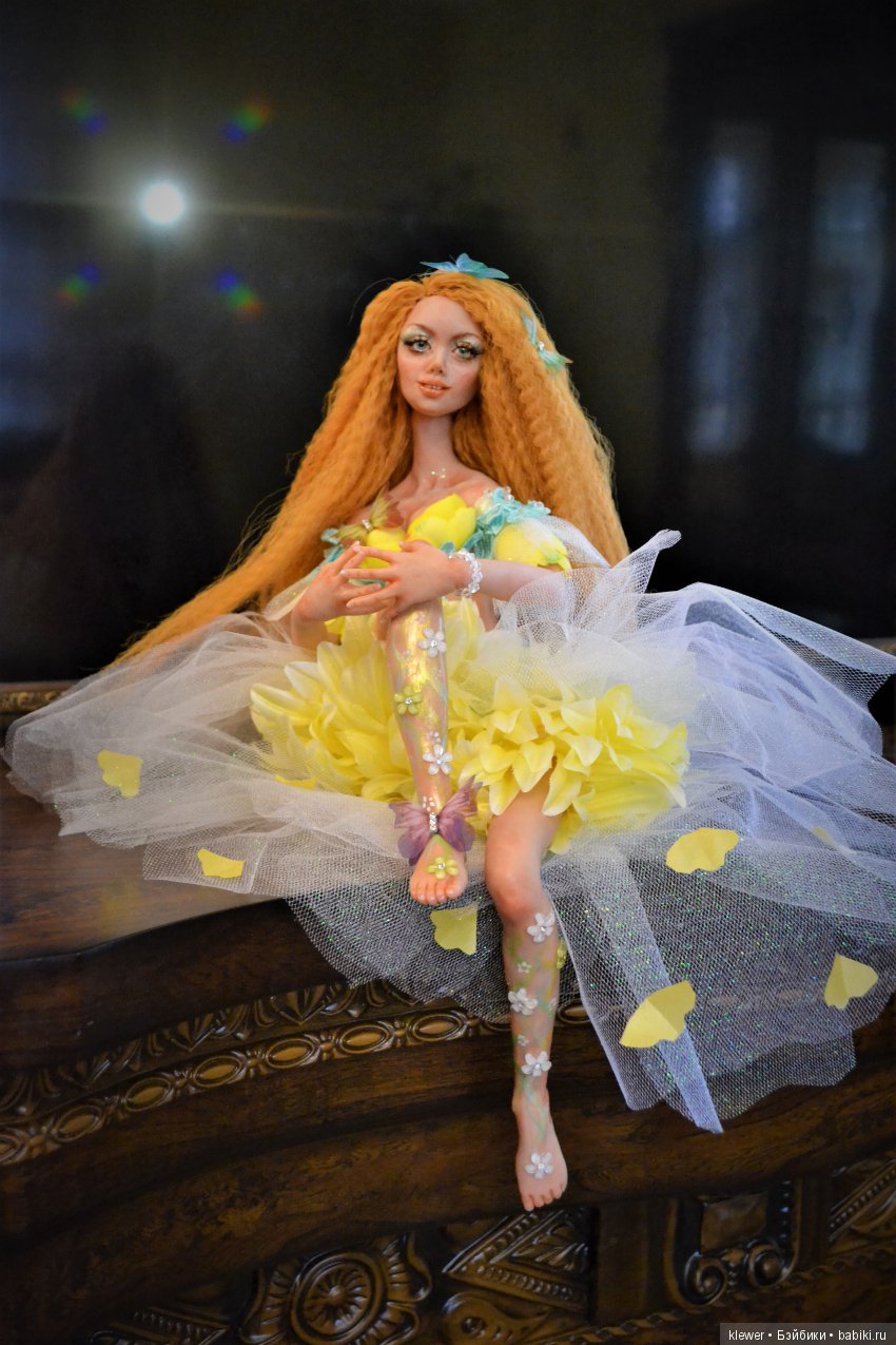 авторская кукла Натальи Михаелян, полимерная глина.