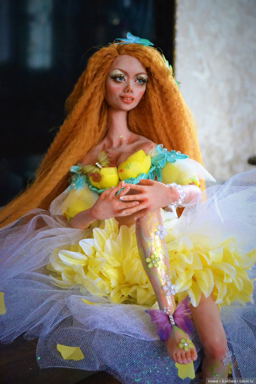 авторская кукла Натальи Михаелян, полимерная глина.