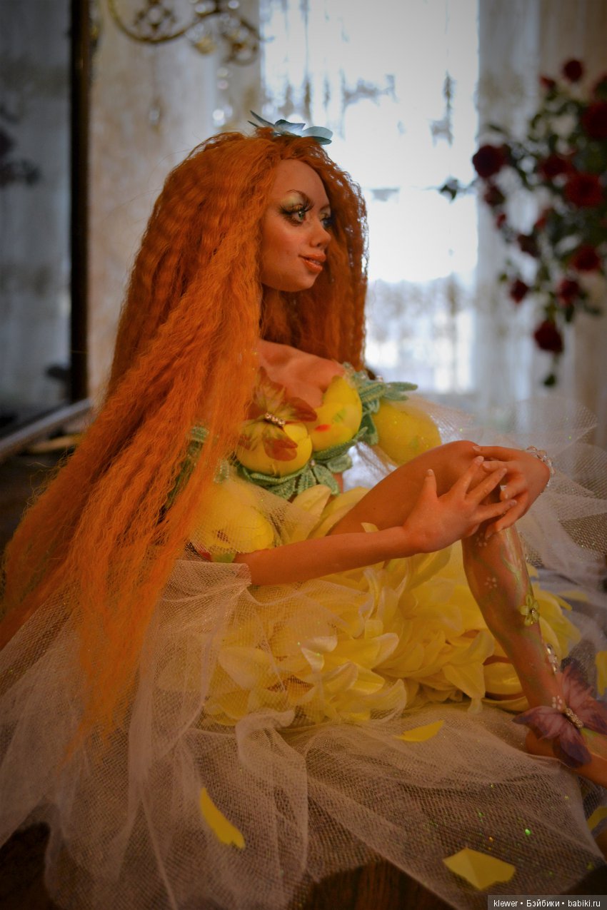 авторская кукла Натальи Михаелян, полимерная глина.