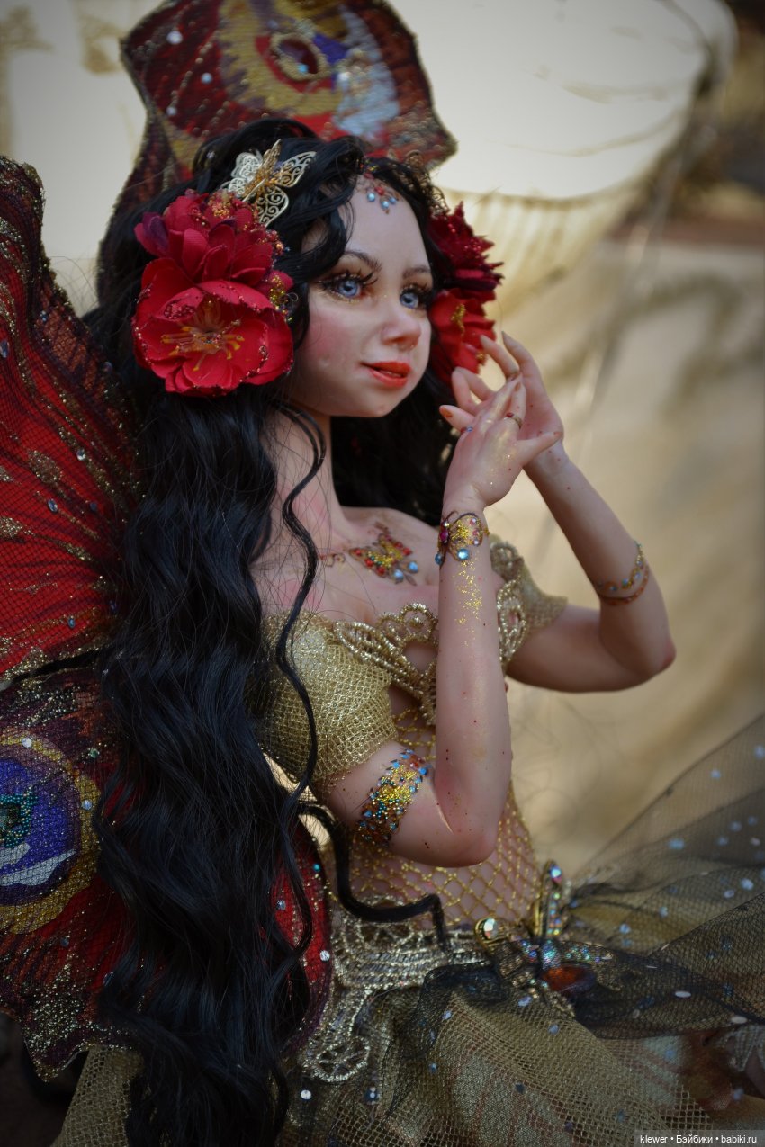 "Бабочка павлиний глаз" авторская кукла Натальи Михаелян | Бэйбики "Бабочка павлиний глаз" авторская кукла Натальи Михаелян (фото 3)