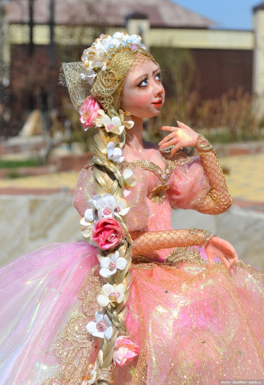 Рапунцель, авторская кукла Натальи Михаелян (фото 3)