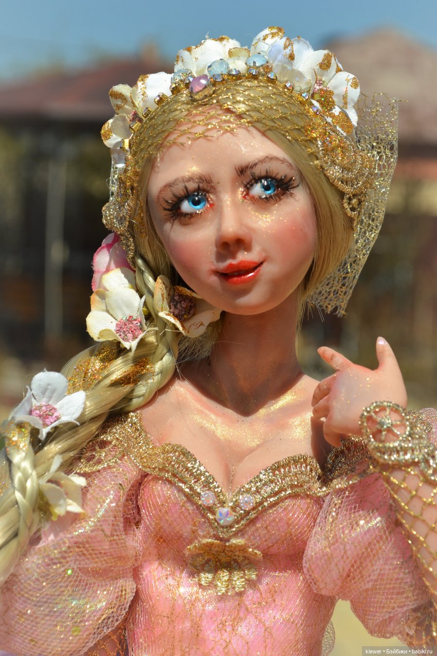 Рапунцель, авторская кукла Натальи Михаелян (фото 6)