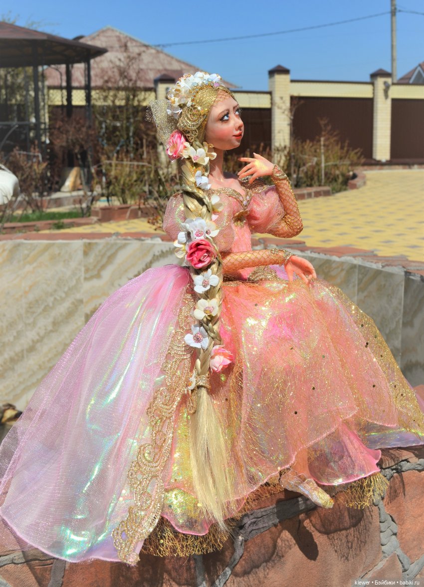 Рапунцель, авторская кукла Натальи Михаелян (фото 5)