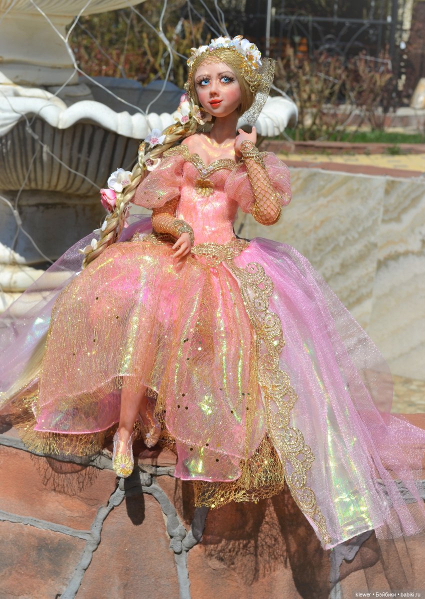 Рапунцель, авторская кукла Натальи Михаелян (фото 10)
