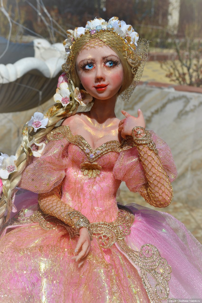 Рапунцель, авторская кукла Натальи Михаелян (фото 7)