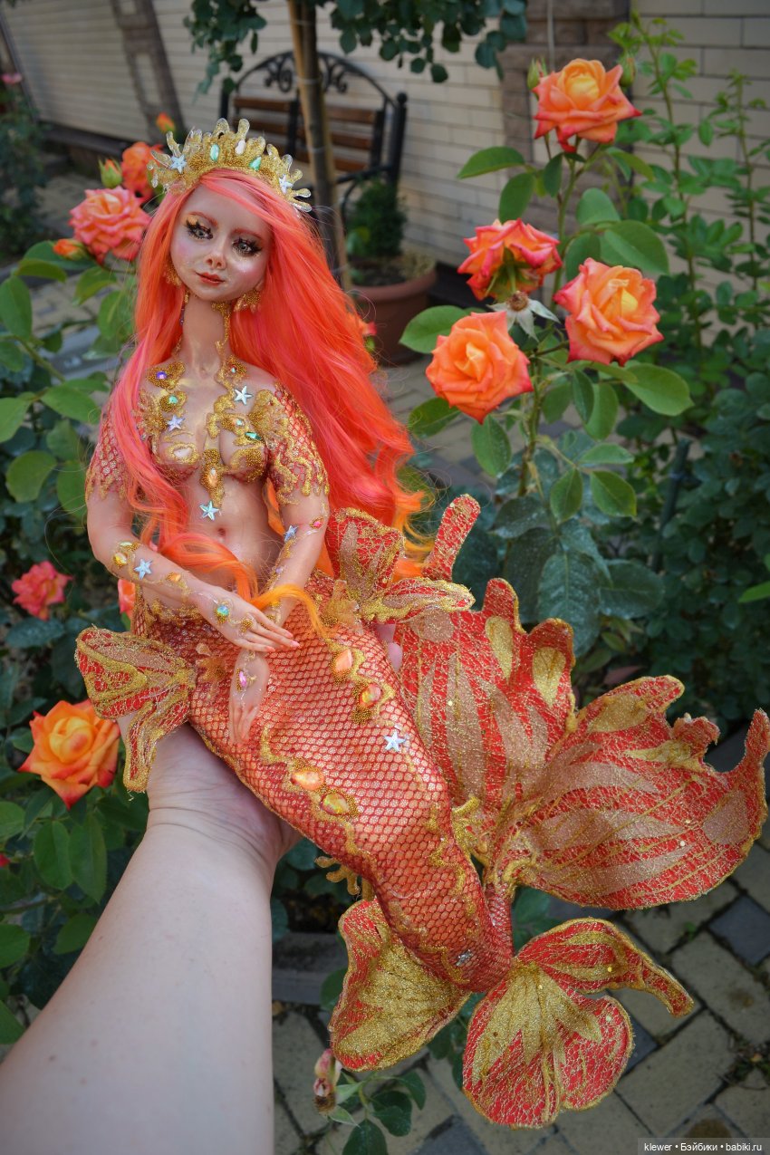 Закат и русалка. Авторская кукла Натальи Михаелян (фото 4)