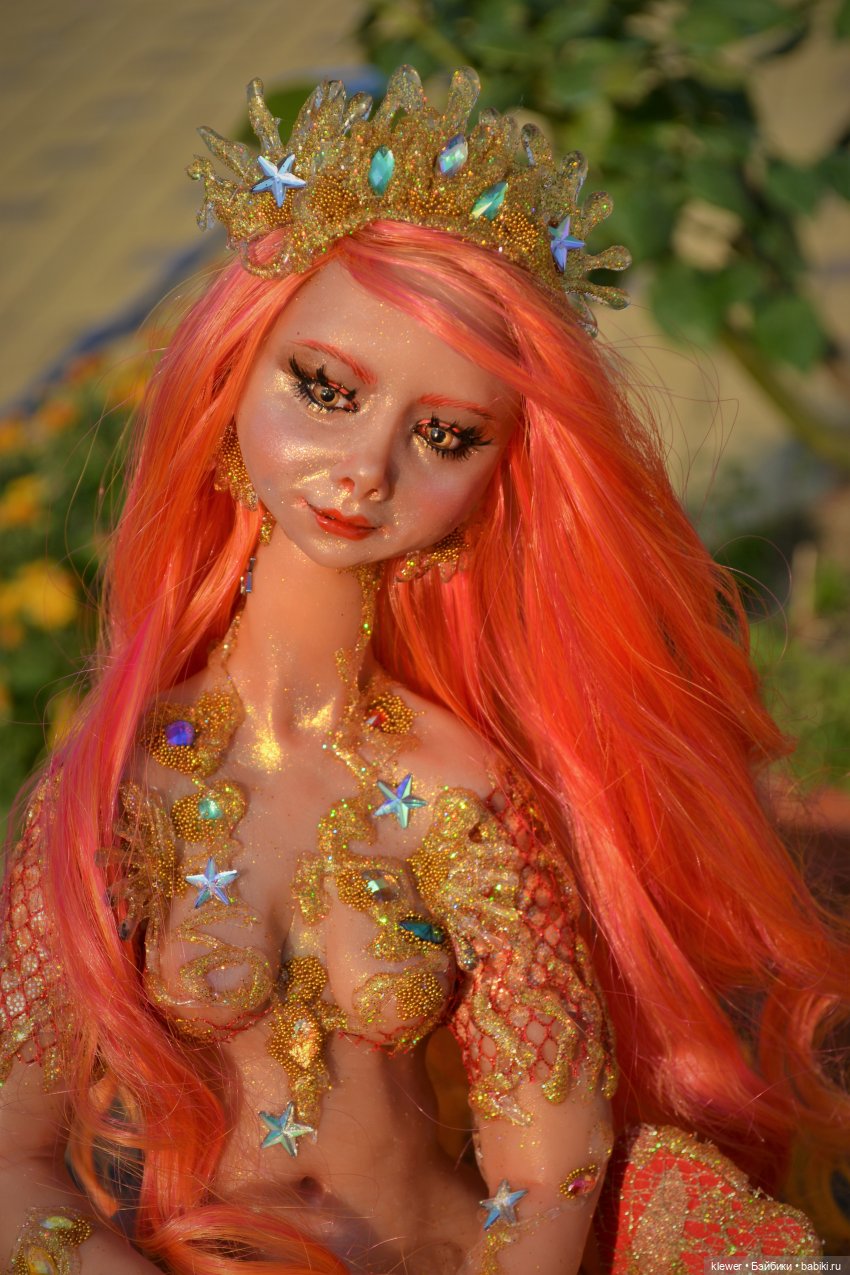 Закат и русалка. Авторская кукла Натальи Михаелян (фото 5)