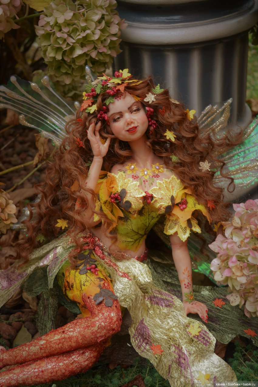"Моя осень" авторская кукла Натальи Михаелян (фото 6)