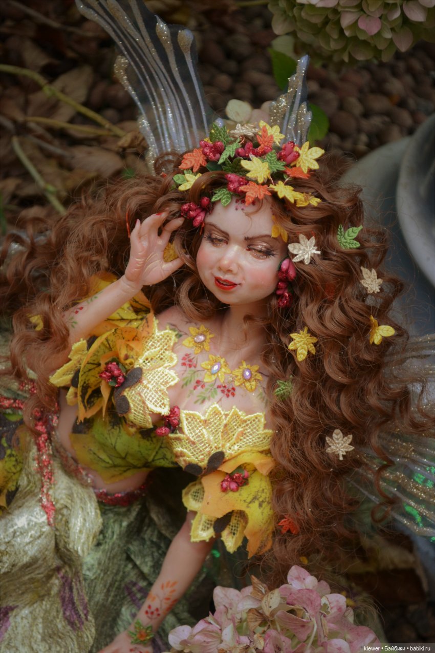 "Моя осень" авторская кукла Натальи Михаелян (фото 4)