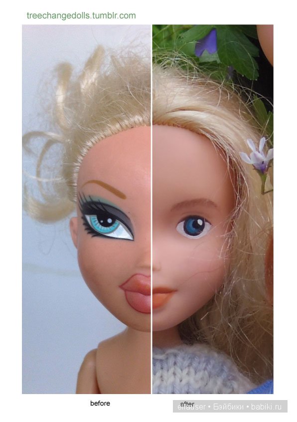 Если смыть макияж с куклы | Бэйбики Если смыть макияж с куклы