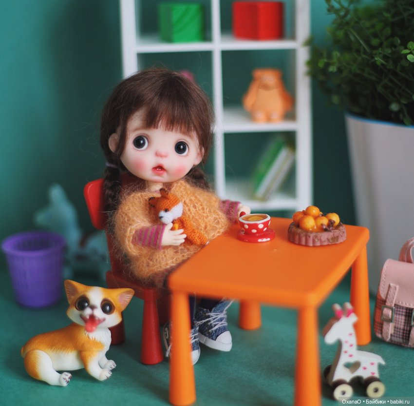 Манюня и Гарфилд — Домашние фото авторских игрушек: Тедди (фото 2)