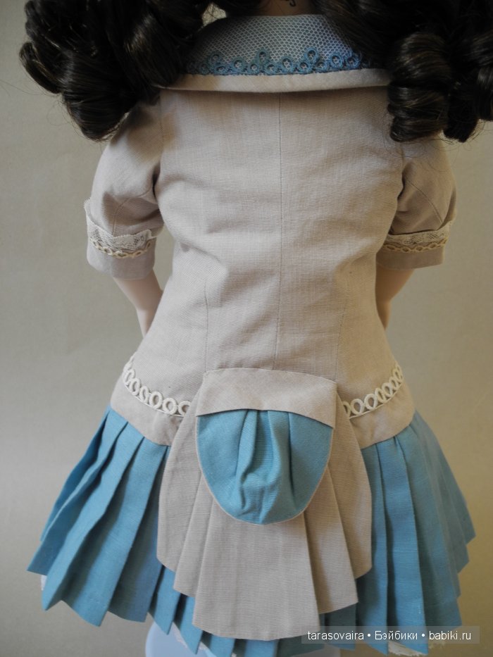 Кукольная мода.Платье с пластроном