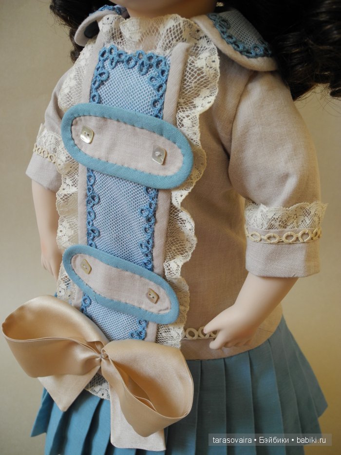 Кукольная мода.Платье с пластроном