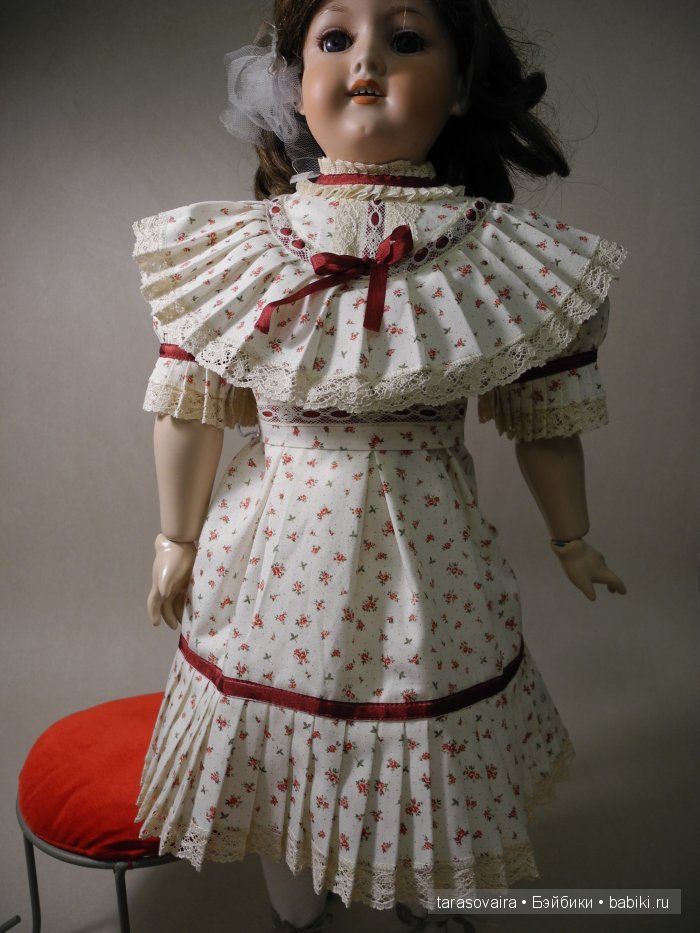 Платье в стиле Жюмо — Антикварные куклы Jumeau (Жюмо): Tete Jumeau