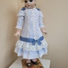 Хлопковое платье для куклы 62-65  см