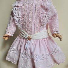 Батистовое платье для куклы  40-45 см