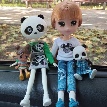 Девочки и панды)