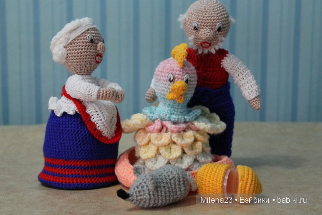 Курочка-Ряба, игрушки вязанные крючком (фото 4)