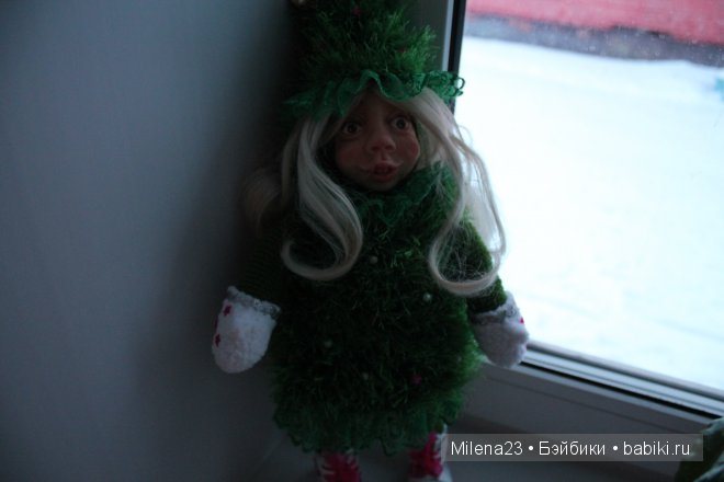 Авторская кукла Ёлочка - модная иголочка (фото 4)