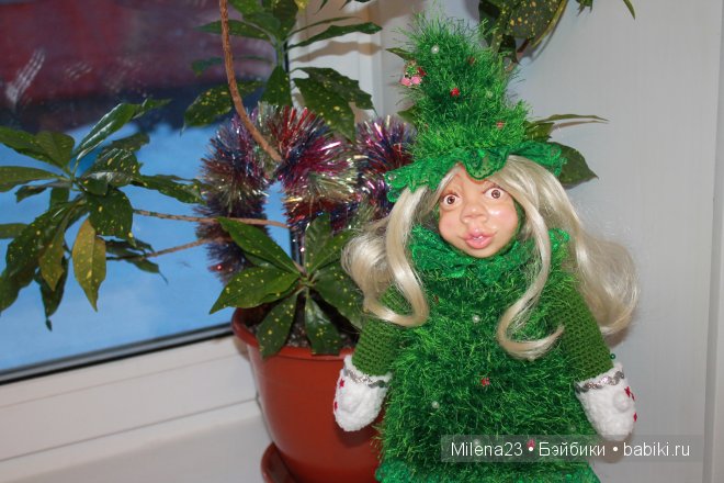 Авторская кукла Ёлочка - модная иголочка (фото 2)