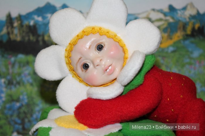 Авторская кукла тедди долл Клубничка