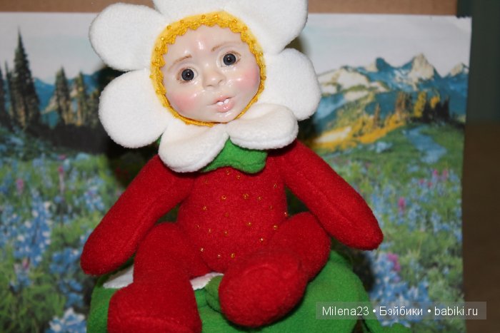 Авторская кукла тедди долл Клубничка (фото 5)