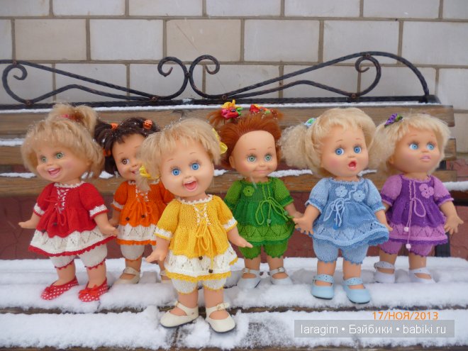 "Радуга на снегу" или одежда для Baby Face своими руками