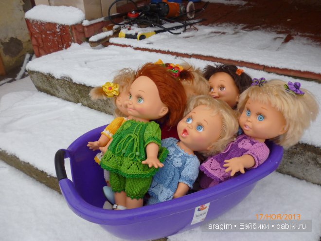 "Радуга на снегу" или одежда для Baby Face своими руками